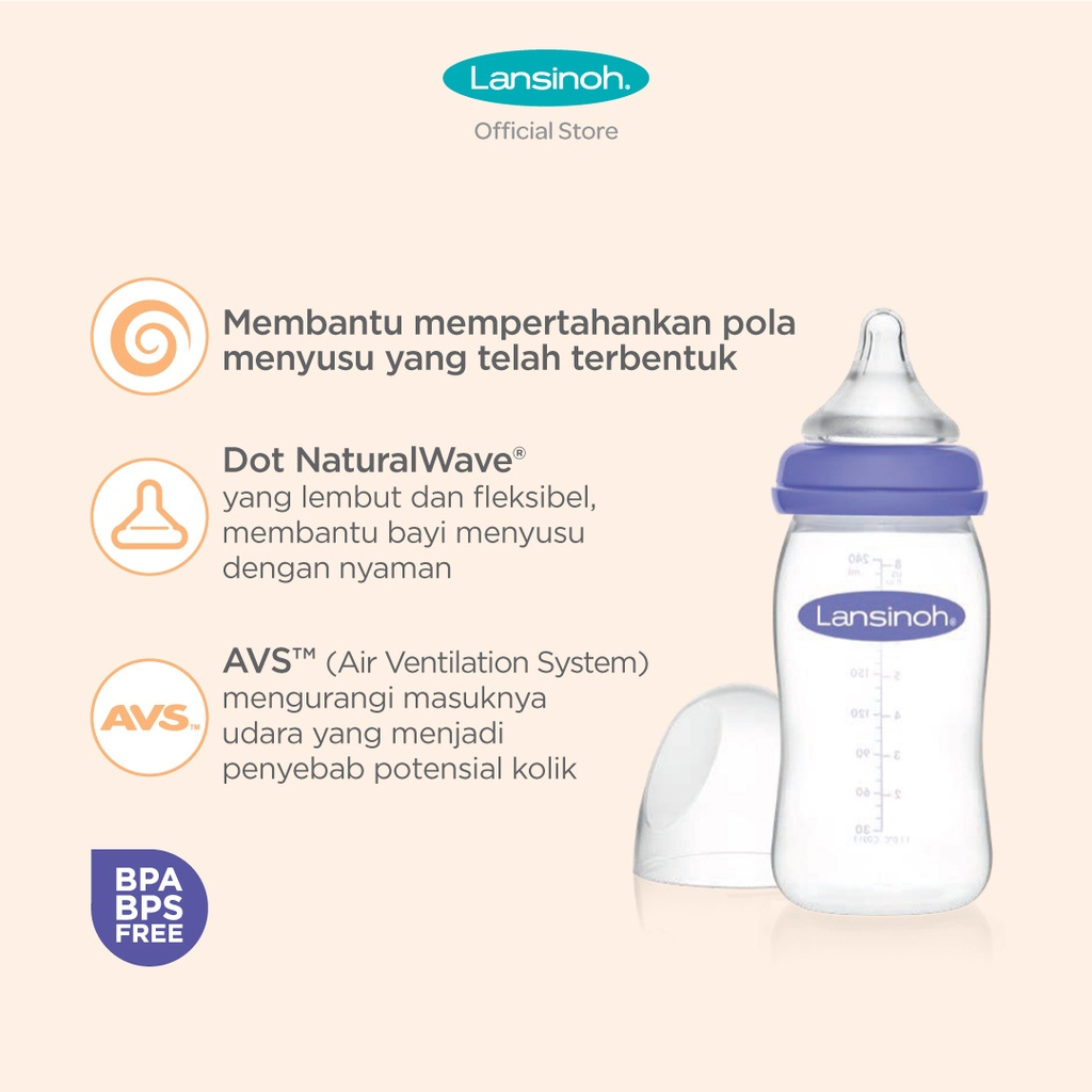 Feeding Bottle With NaturalWave® 240ml - Botol Susu Bayi 240ml