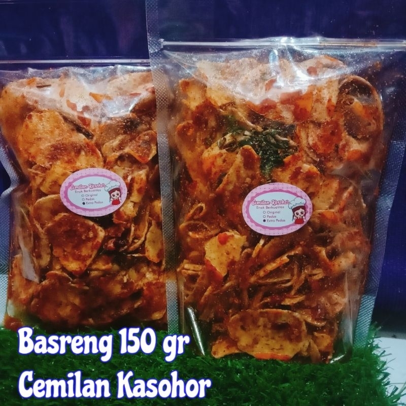 CEMILAN cikruh basreng 150 gr rempah  daun jeruk