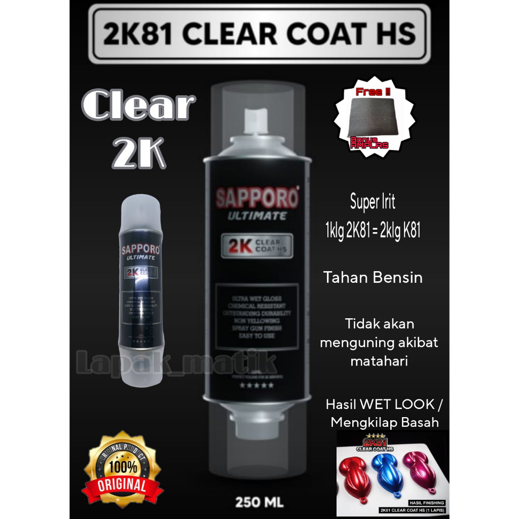 Pilok Sapporo Ultimate CLEAR 2K81 CLEAR COAT 2K 2K01