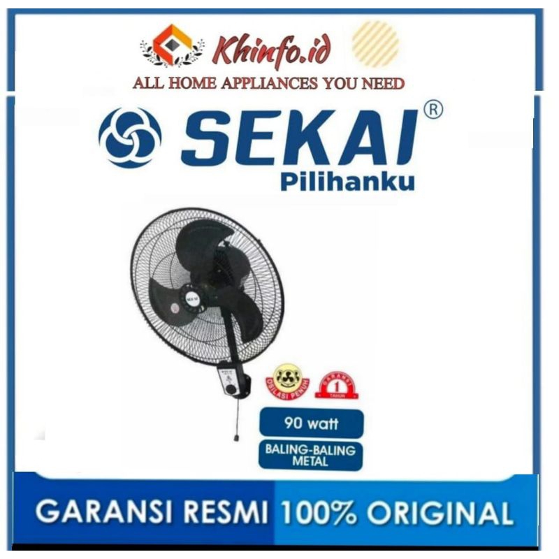 WALLFAN SEKAI 18INCH KIPAS DINDING SEKAI HWN-1858 KIPAS ANGIN/Wall Fan SEKAI/KipasTembok/Dinding Bes