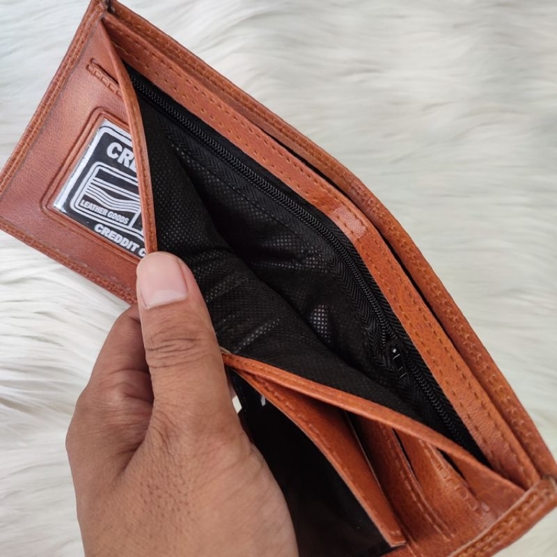 Dompet Lipat Kulit Sintetis | Dompet Pria Murah 6 Slot