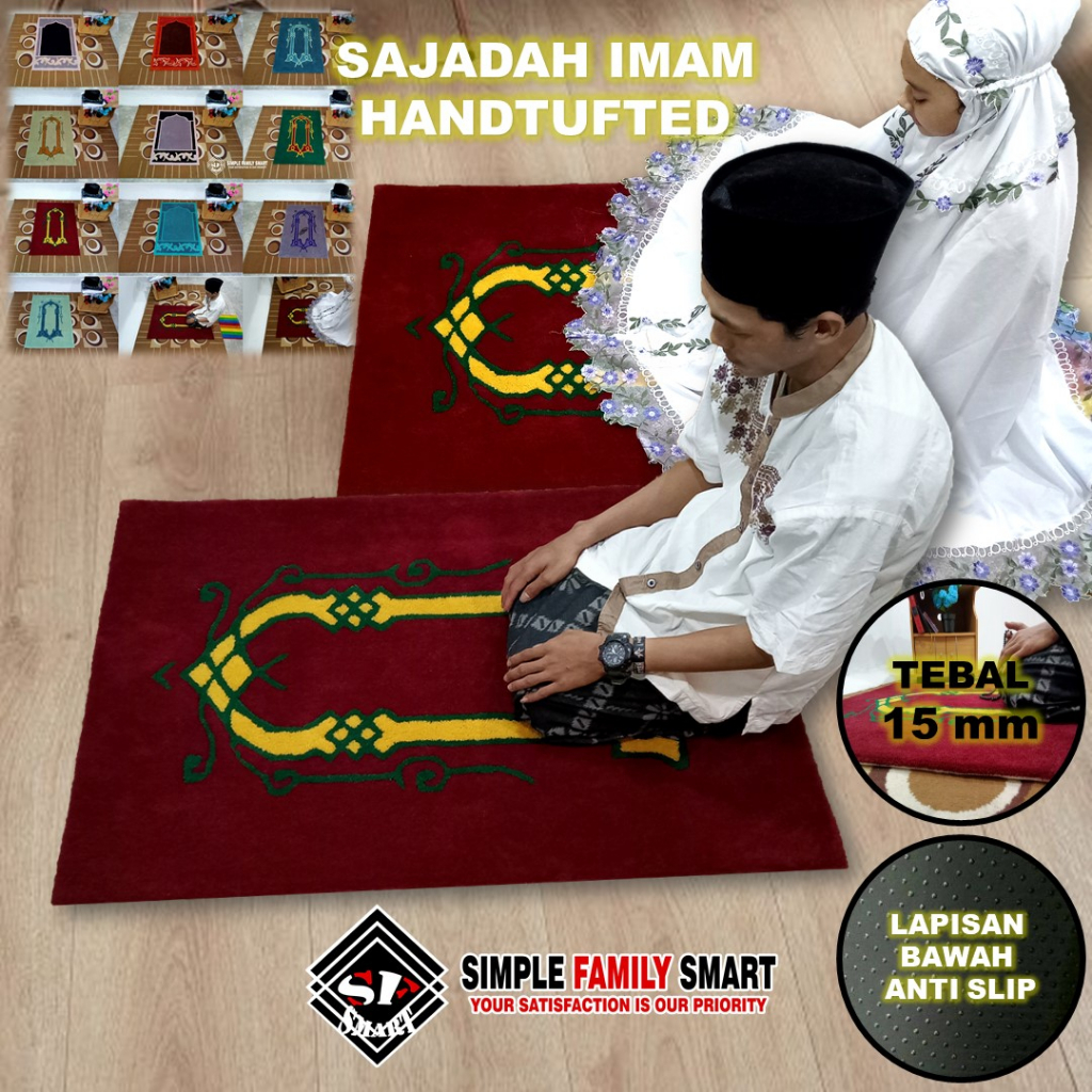 Big size 120x80 cm sajadah imam empuk dan tebal /sajadah handtufted /sajadah aestetic