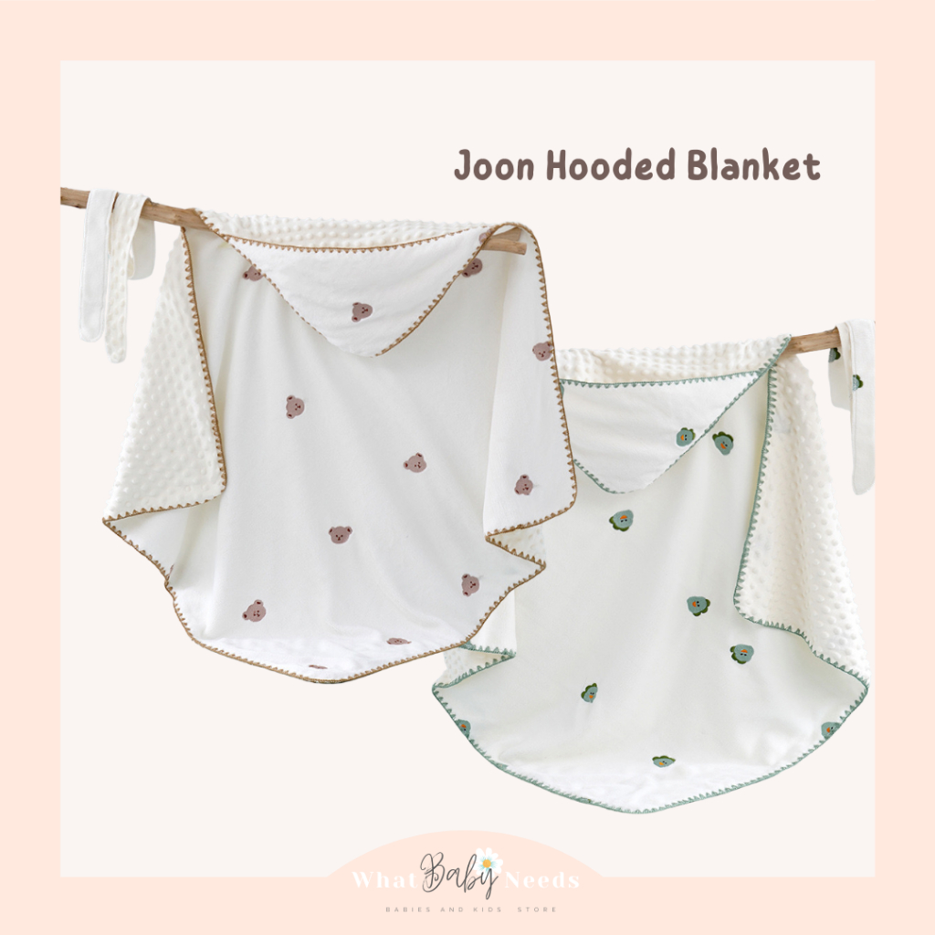 Joon Baby Hooded Cotton Blanket / Tudung Selimut Katun Bayi Bedong