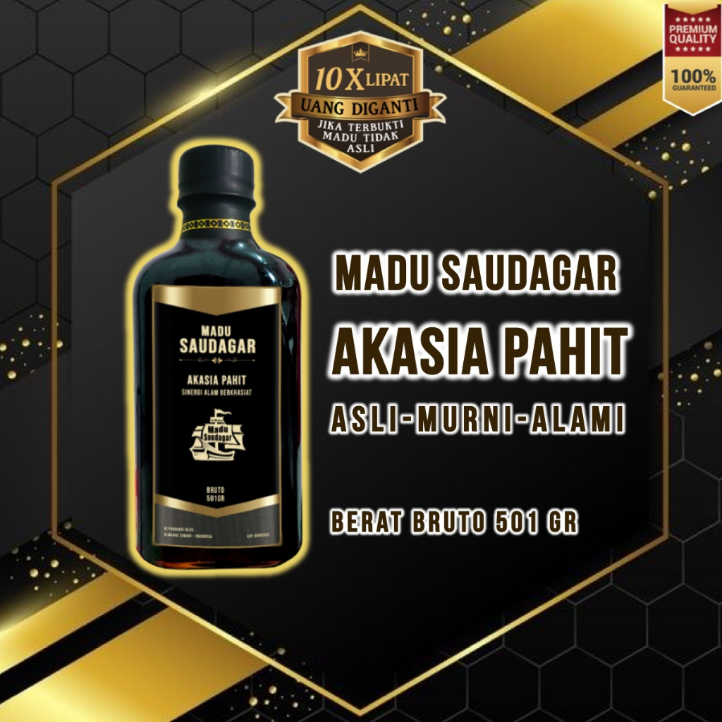 Saudagar Madu Asli Akasia Pahit Murni Alami Grade A+ Raw Honey Madu Pahit Hutan Jambi No Madu Baduy