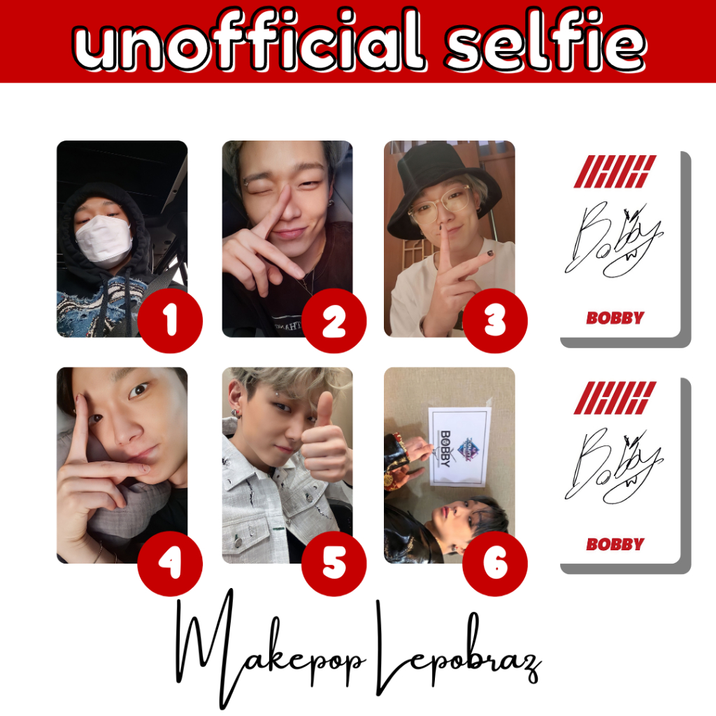 [MIN. 3 PC] IKON UNOFFICIAL SELFIE BOYFRIENDABLE - BOBBY CHANWOO JAY JUNE JINHWAN JUNHOE SONG YUNHYEONG DK DONGHYUK