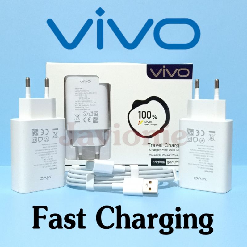 Charger Casan Cas VIVO Y16 Y21 Y21A Y21s Y21T Y22 Y30 Y30i Y33s Y33T Y50 Y51 Y51A Y75 T1 5G 18W ORI TYPE C 100% Fast Charging