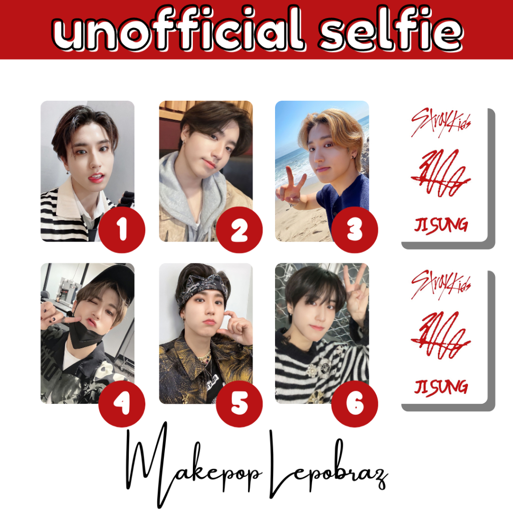 [PART 2] [MIN. 3 PC] STRAY KIDS UNOFFICIAL SELFIE - BOYFRIENDABLE IN I.N JISUNG LEE KNOW LEEKNOW SEUNGMIN