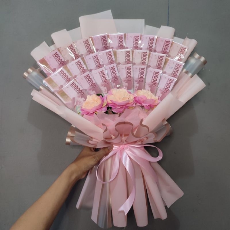 Buket bouquet wisuda pernikahan ulang tahun dan acara besar bisa request warna dan tambah kartu ucapan