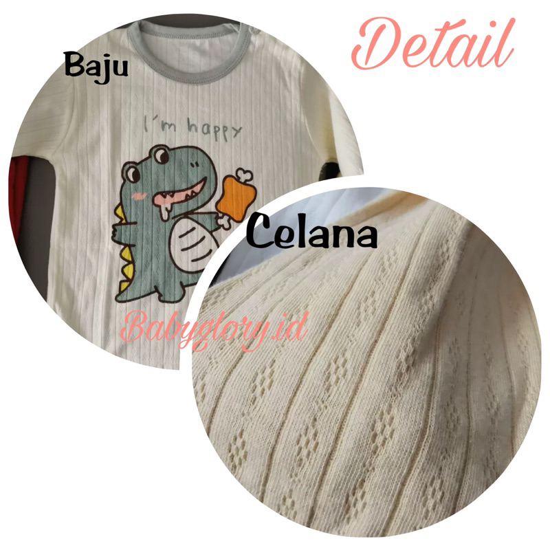 Setelan Lengan Panjang Premium Anak Laki Laki Perempuan Import / Setelan Piyama Anak Import / Baju Tidur Anak