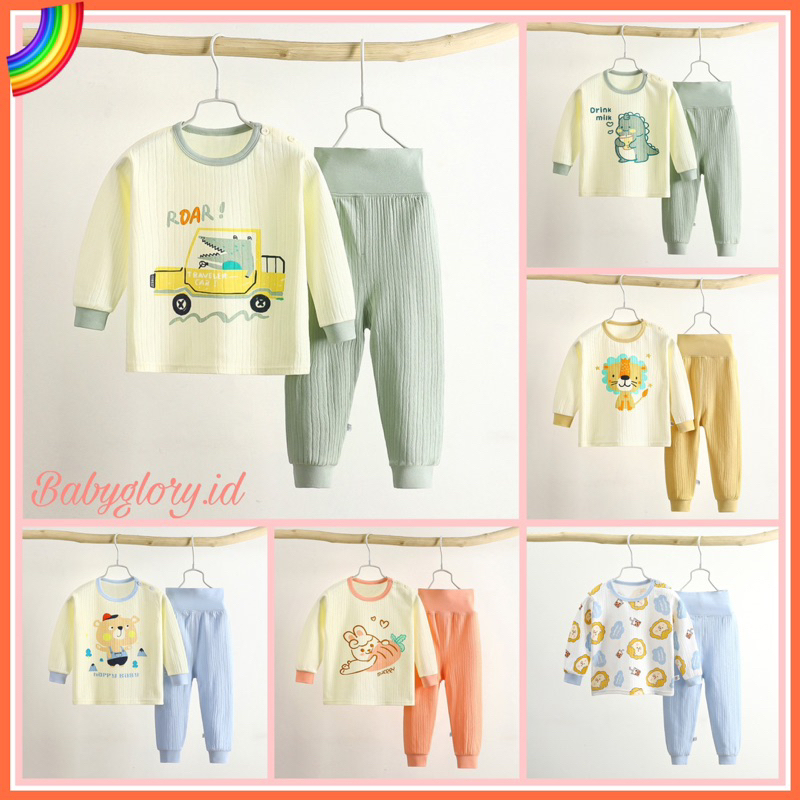 Setelan Lengan Panjang Premium Anak Laki Laki Perempuan Import / Setelan Piyama Anak Import / Baju Tidur Anak