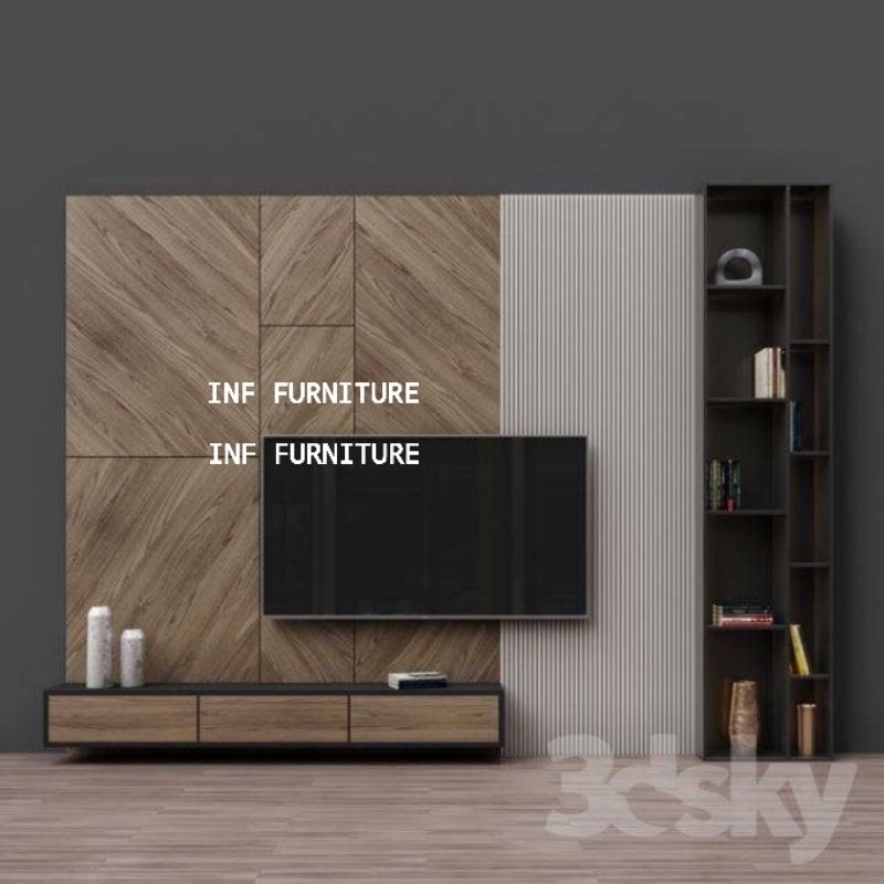 back drop tv bufet tv back drop minimalis hpl bukan permeter