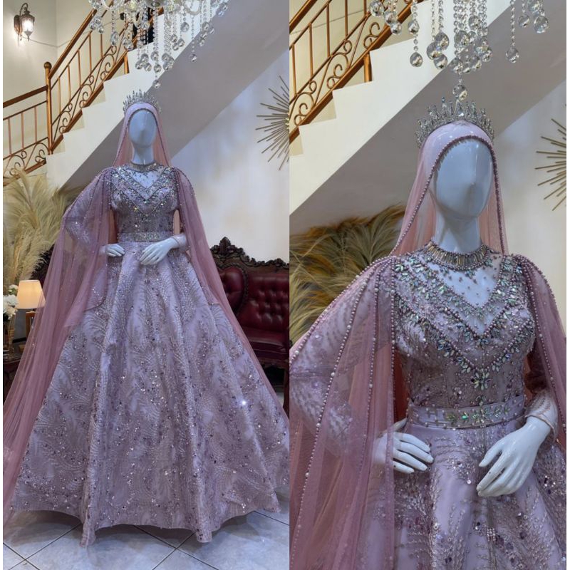 TERBARU//GAUN PENGANTIN HARNET PREMIUM //BARBIE GOTIK MEWAH BEREKOR MODERN//GAUN