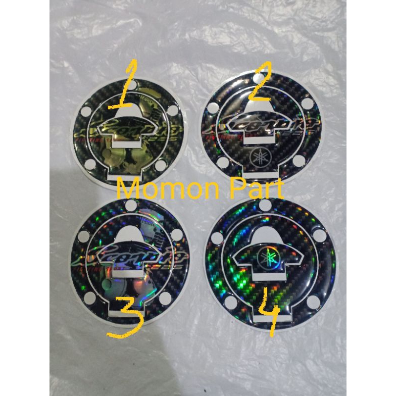 emblem embos timbul 3D pemanis tutup tangki Scorpio Z new steko stiker carbon model