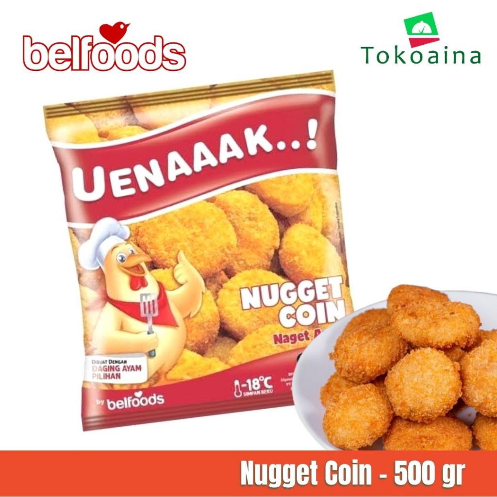 

Chicken Nugget Belfoods Coin Uenaak 500gr | Nugget Ayam