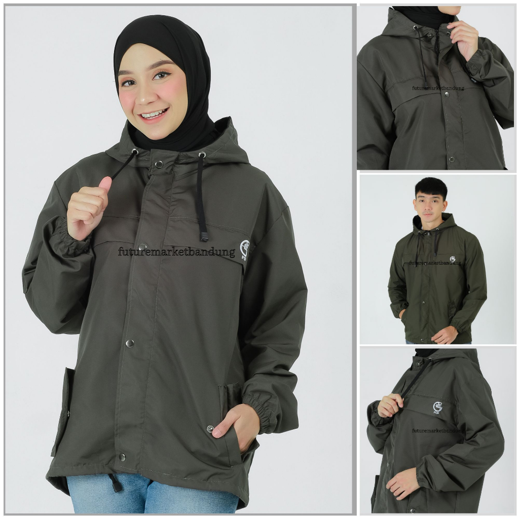 Jaket pria wanita jumbo IKC 002 distro cbr six Bandung keren grosir pakaian pria H0D7 jacket jaket parasut parasit jaket gunung pria wanita WATERPROOF ORIGINAL FCF