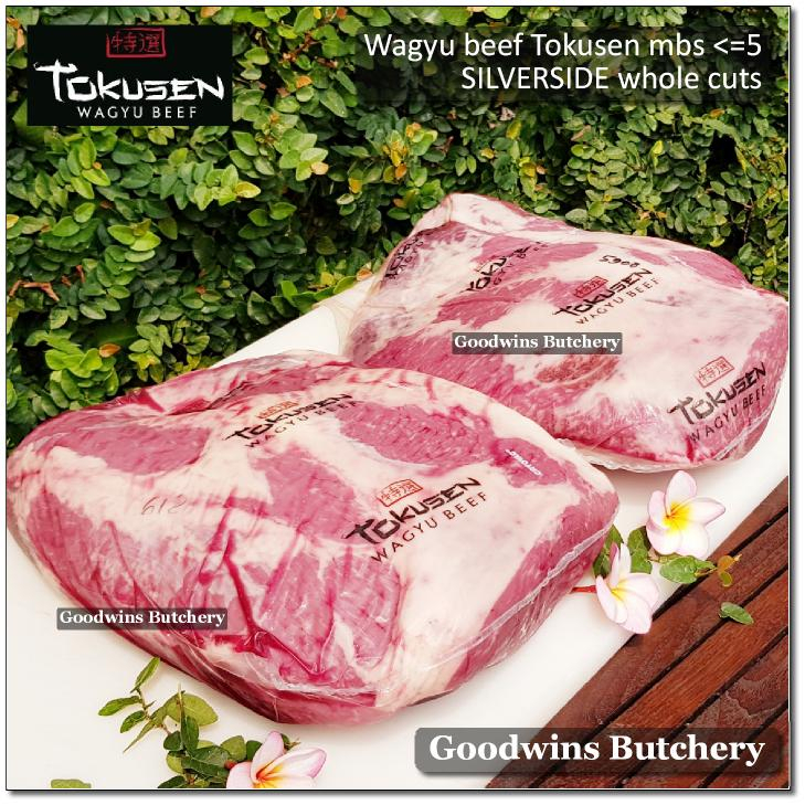 

CHILLED wagyu beef Tokusen SILVERSIDE marbling 4-5 aged whole cut 7.5kg