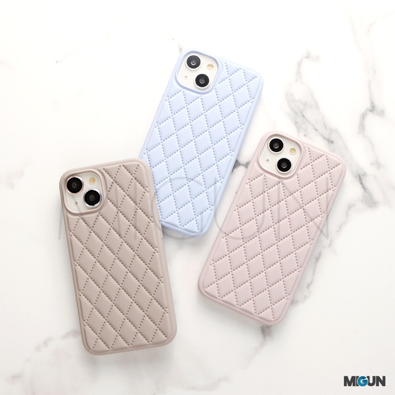 (1) Diamond Bludru Silicone Case - Softcase Fullcover For iPhone XR XSMAX 11 11PRO 11PROMAX 12 13 MINI 14 PLUS PRO PROMAX