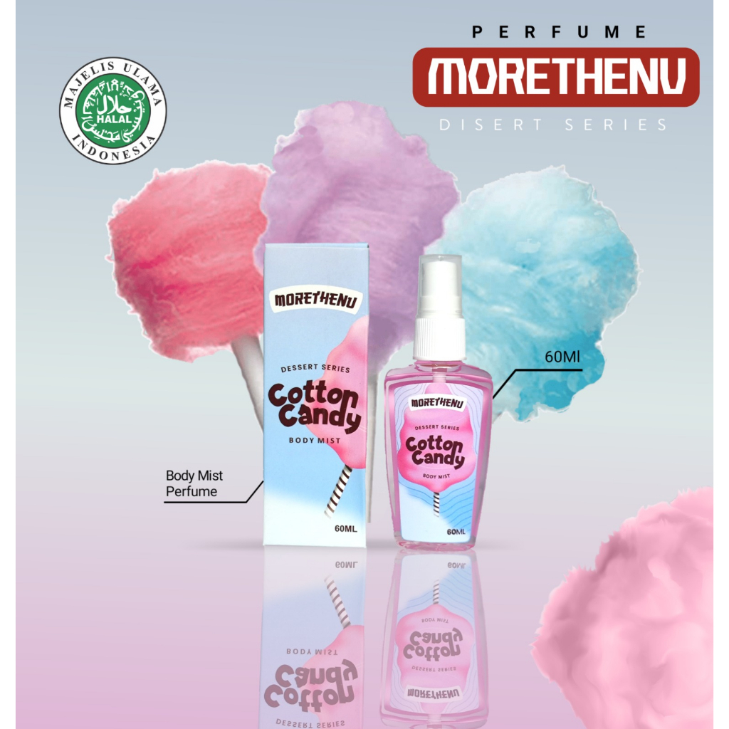 Parfum Morethenu BPOM COTTON CANDY 60ml | Parfum Morethenu  | Parfum Bodymist 60ml | Parfum Morethenu 60ml | Parfum EDP