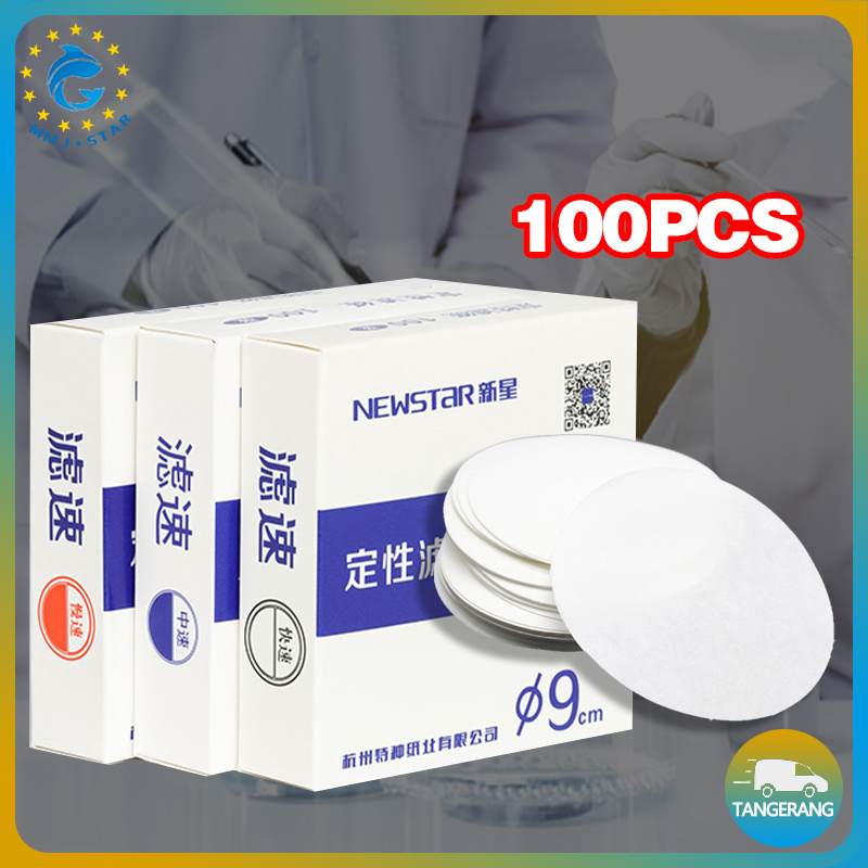 【100pcs】Laboratory Fine Filter Paper/Kertas Saring Laboratorium/Kertas Saring Kualitatif