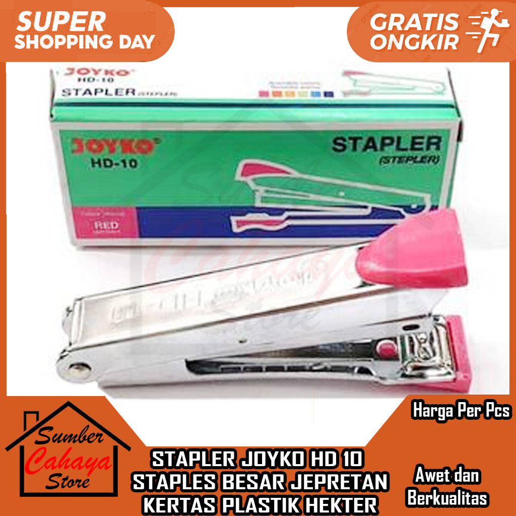 

Joyko Stapler Stepler Alat Staples Hekter Jepretan Jetrekan Hd 10 Steples Tangan Joiko Strapler Hecter Kertas Plastik Jekrekan Ceklekan Pengokot Kokot Pemaut Necis Setepler Seteples Jepit DSS Penjepit Besar Necis