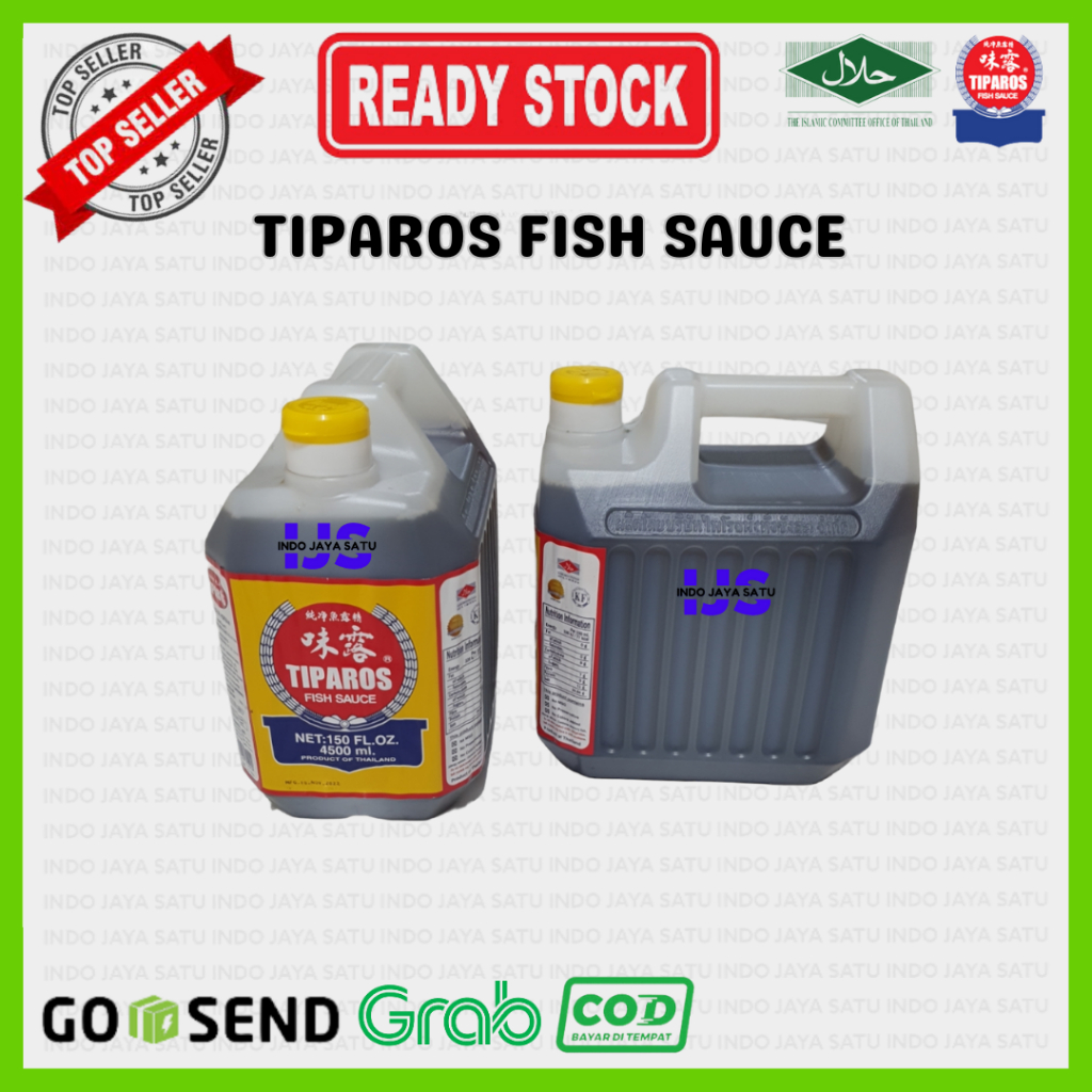 

Tiparos Fish Sauce 4500ml Kecap Ikan Tiparos 4.5L Halal Thailand BPOM