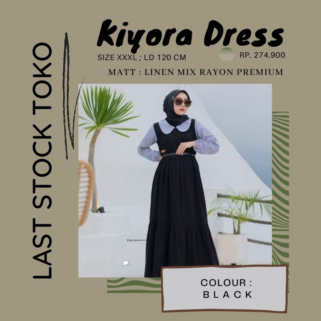 KIYORA DRESS - DRESS ARRAFI - GAMIS ARRAFI