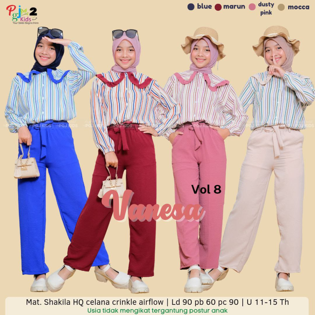 [NEW] VANESA SET VOL8 SETELAN ANAK WANITA CANTIK ORI BY PGJ KIDS 2