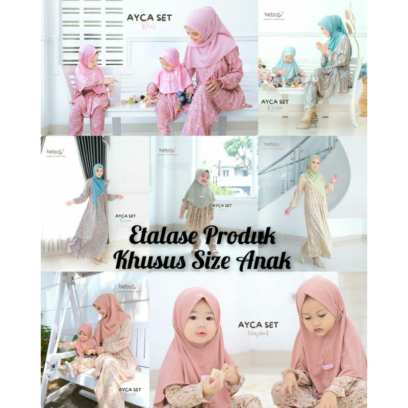 AYCA SET BEBICA | ONE SET IBU DAN ANAK | ETALASE ONE SET ANAK | ONE SET COUPLE