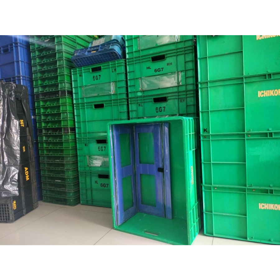 WARNA RANDOM box magot/box plastik/bak container plastik industri D573 bekas