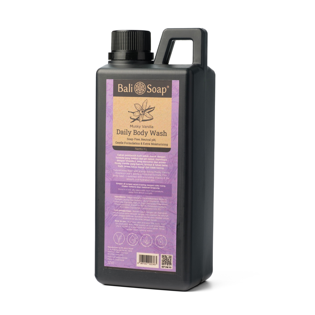 Bali Soap - Musky Vanilla - Daily Body Wash 1 Liter