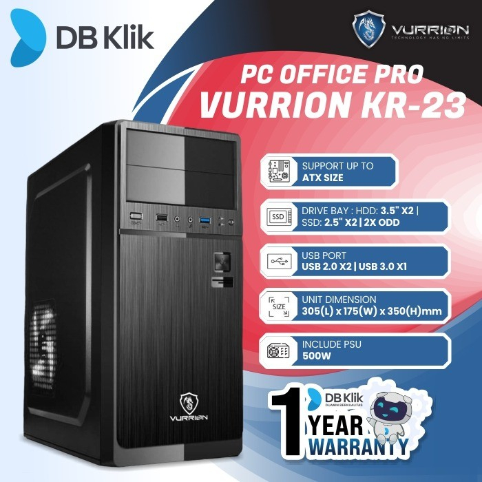 Casing PC Vurrion KR 23 ATX - Casing PC Vurrion ATX Case KR23 USB 3.0