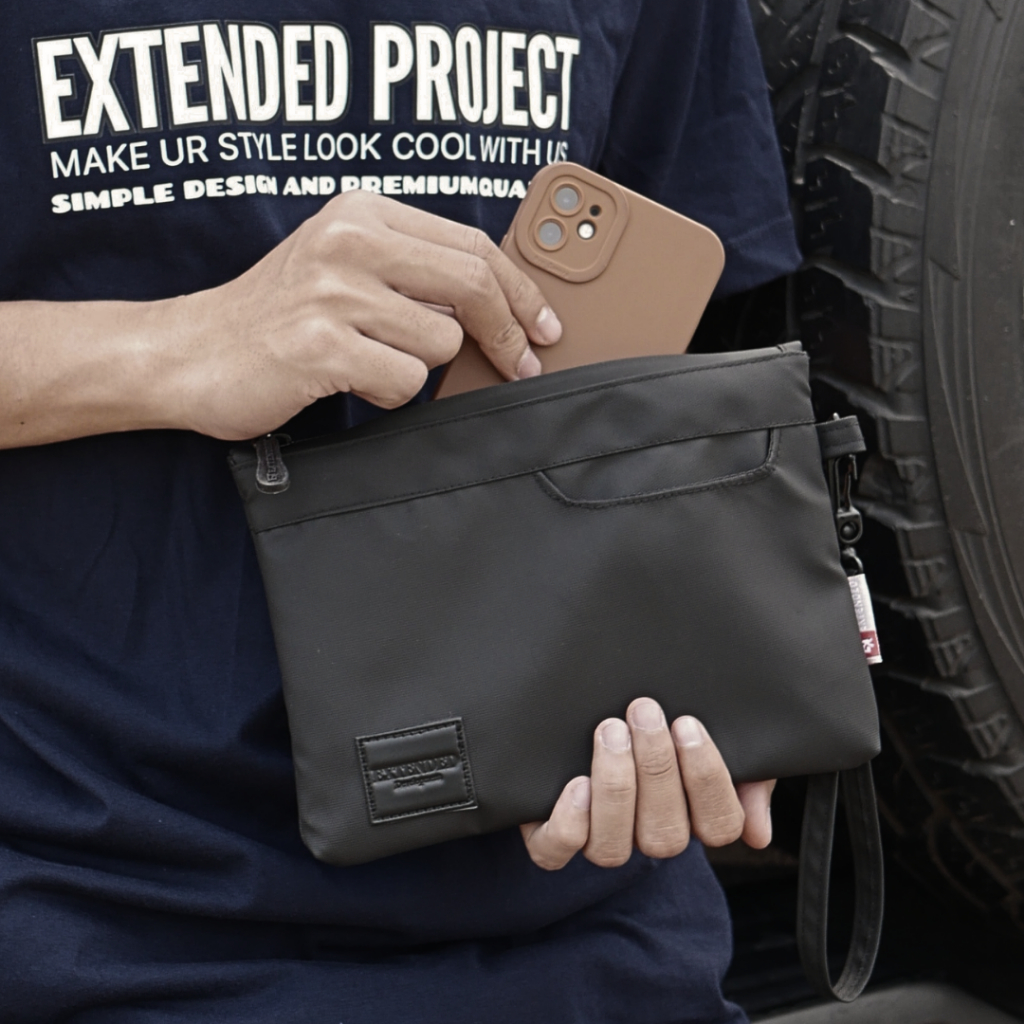 Extended DeepCroos - Clutch Bag Pria Wanita Waterproof Tas Tangan Pria Wanita Anti Air Handbag Pria