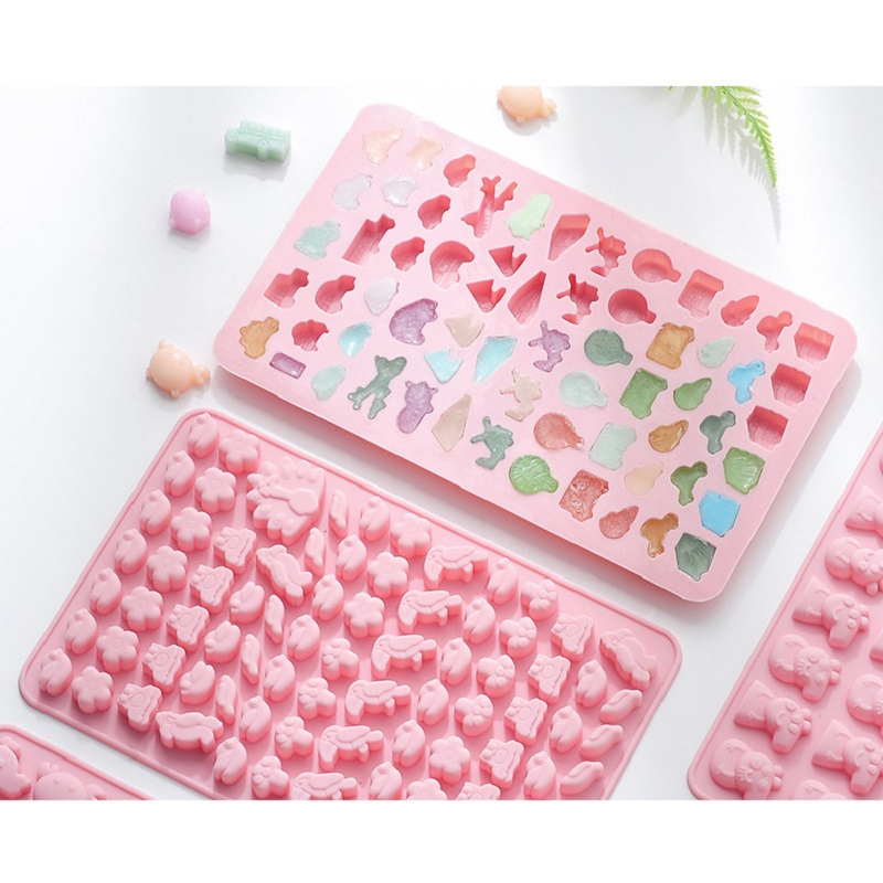 Kue Cetakan Buah Lembut Permen Mold Silikon Pink Jelly Chocolate DIY Mold