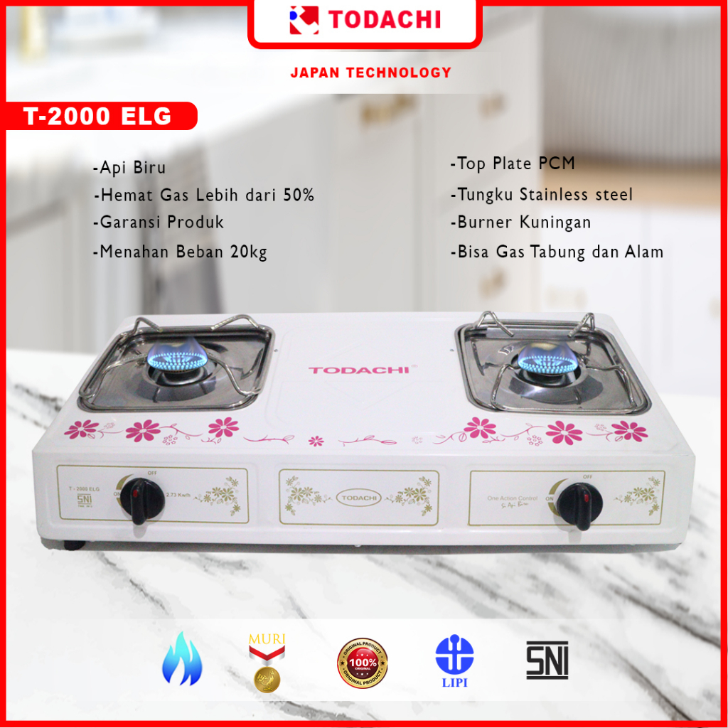 Todachi Kompor Gas 2 Tungku (T-2000 ELG)