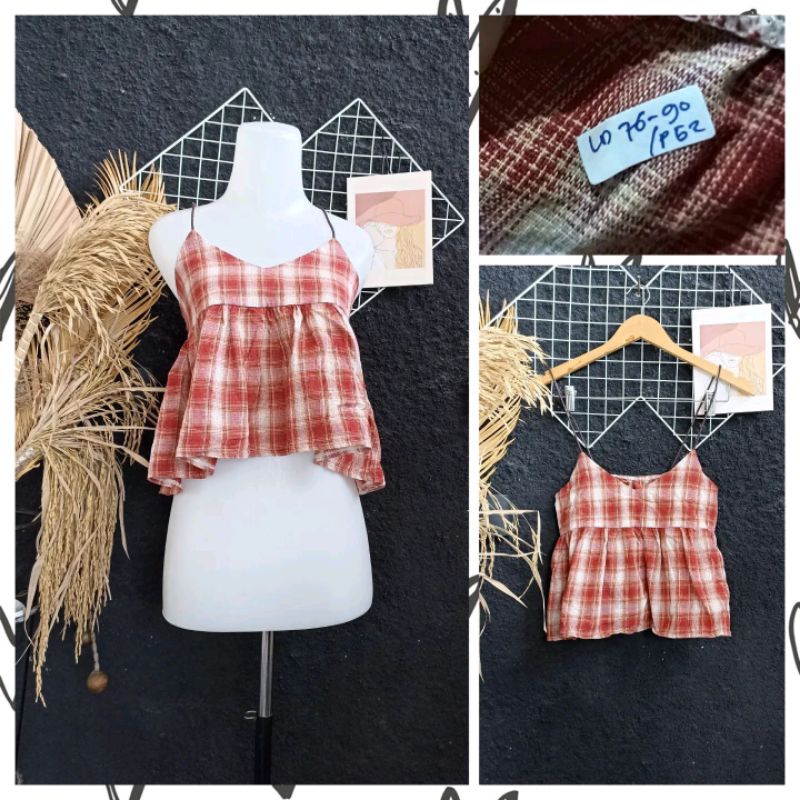 tartan crop tanktop