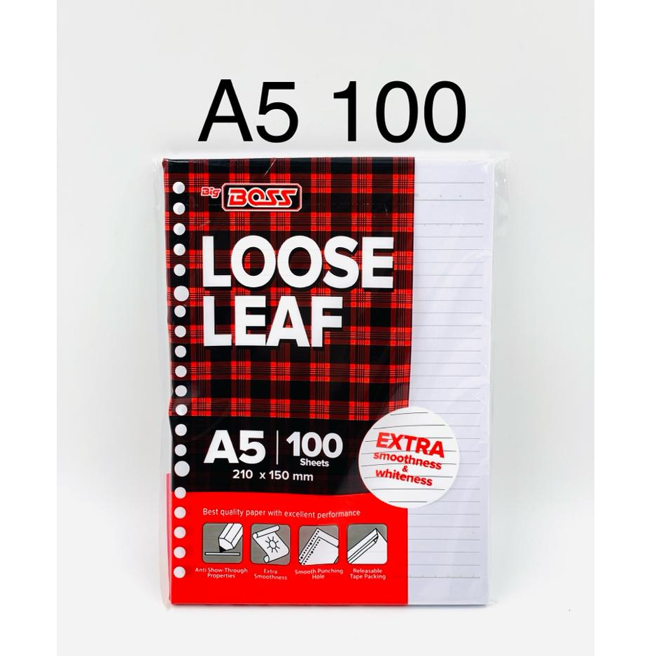 

Loose Leaf / Isi Kertas File / Binder Big Boss A5 100 Lembar