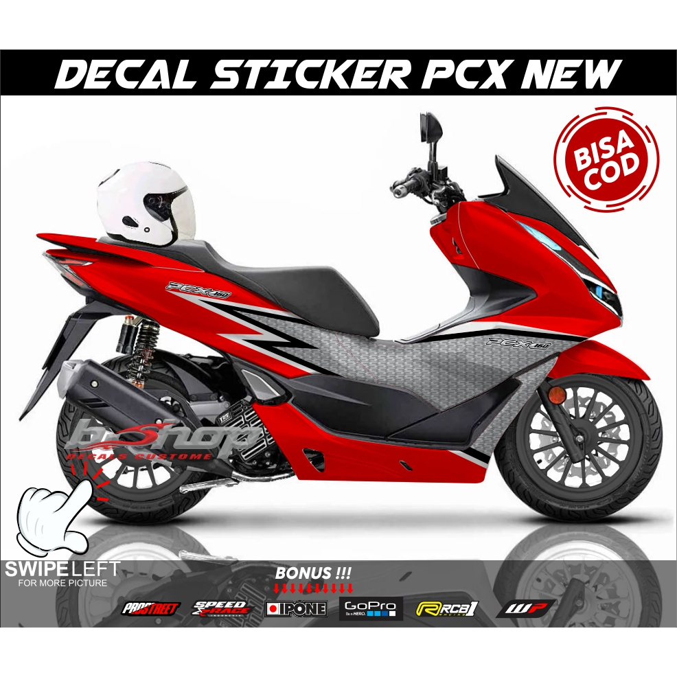 Sticker decal pcx merah  full body stiker variasi pcx new