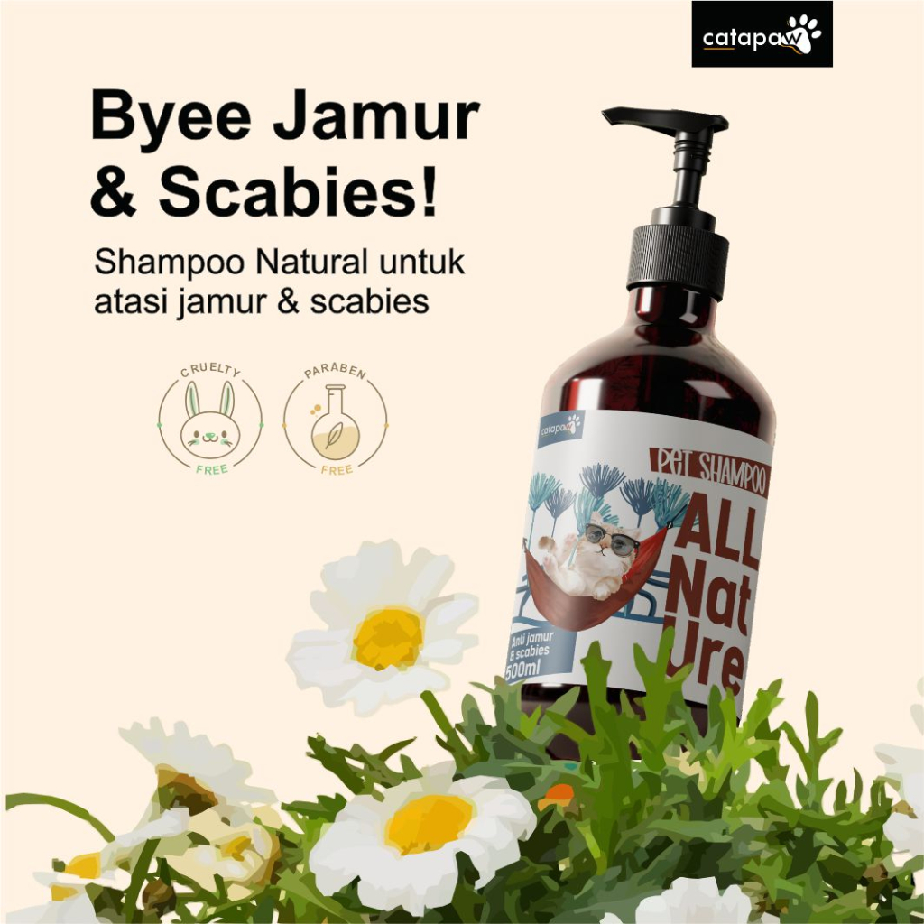 Catapaw Shampo Kucing Anjing Anti Jamur dan Scabies / Shampoo Obat Jamur dan Scabies pada Hewan