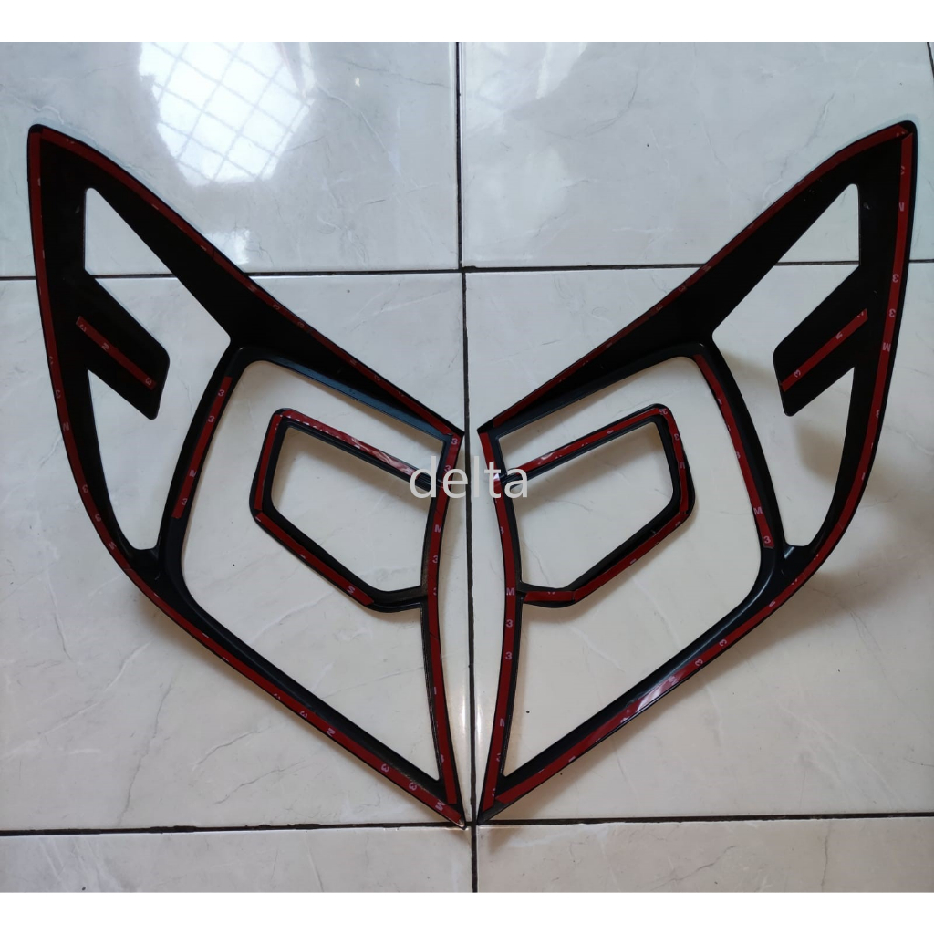 Garnish /Cover Lampu HITAM Honda All New Brio SATYA RS  URBANITE Belakang dan Depan