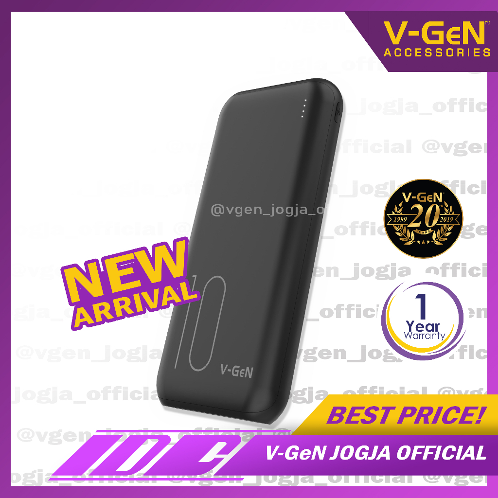 Powerbank V-GeN PB-V10K29 10.000 mAh Support Type C QC PD VOOC Turbo