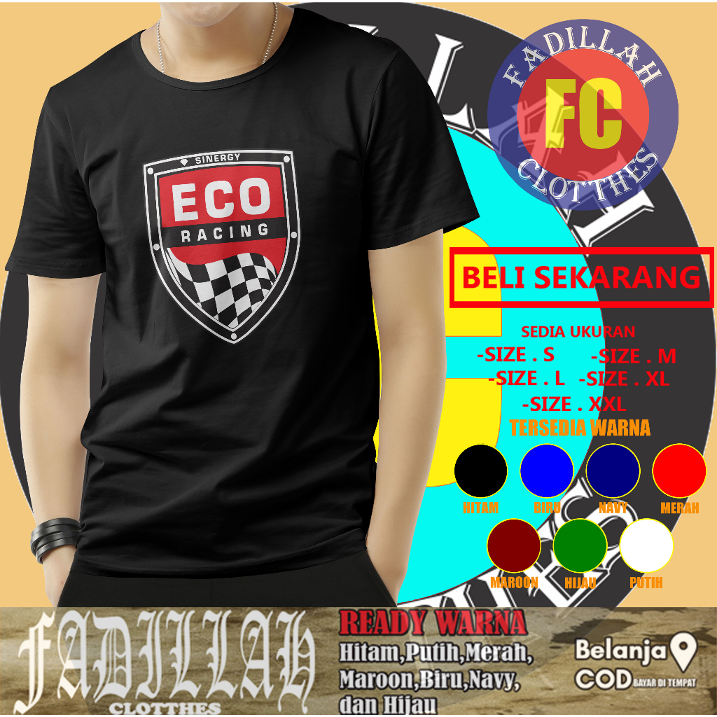 Kaos Eco Racing Logo Baju Otomotif