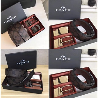 [Instant/Same Day] 64839  COACH original single new belt double-sided dual-purpose buckle can be twisted freely according to the style of the pants, simple and generous, very practical size 120 cm long 3.8 cm wide  108-CHB864839-6 nanpidai