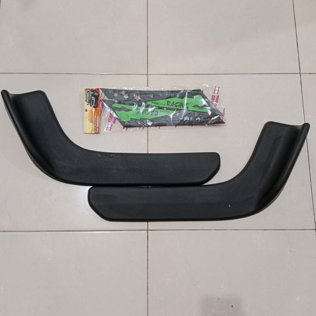 1 Pasang Wing Wiper Racing &amp; Winglet Lips Bumper Universal Truck Mobil