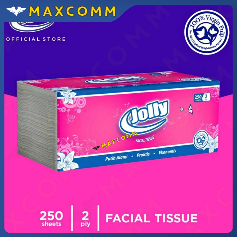 Jolly Facial Tissue 250 Sheets 2 Ply [1 Pack]