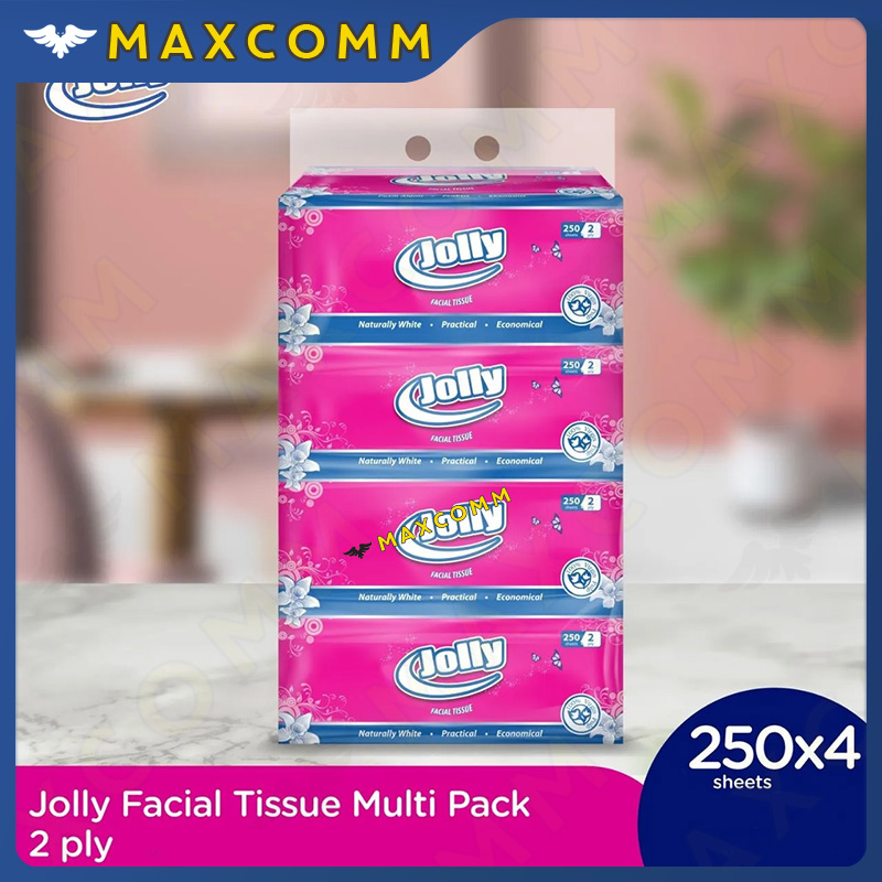 Jolly Facial Tissue 250 Sheets 2 Ply [1 Pack]