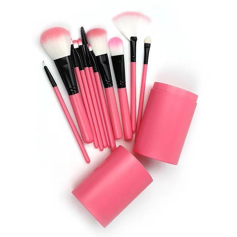 BAHAN SUPER LEMBUT GRATIS ONGKIR COD MEDAN TERMURAH Kuas Make Up Tabung 12pcs Make Up Brush 12 Set In 1 Tube Import Murah
