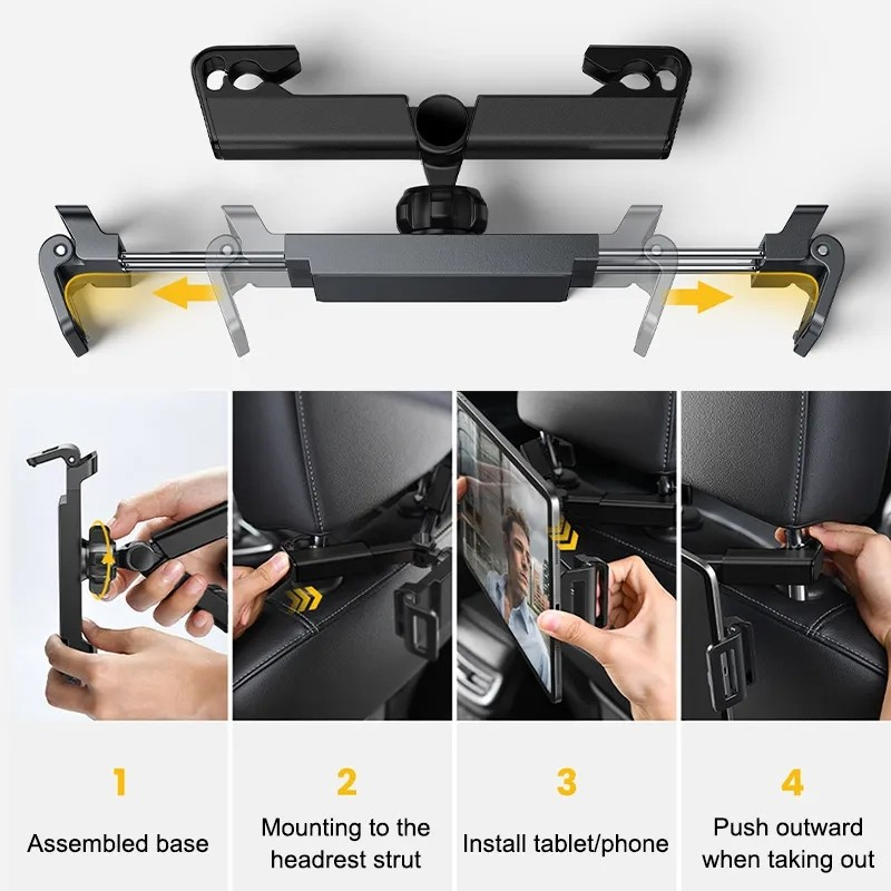 MH - HOLDER JOK MOBIL HEADREST TABLET / HP CAR HOLDER HEADREST HH63