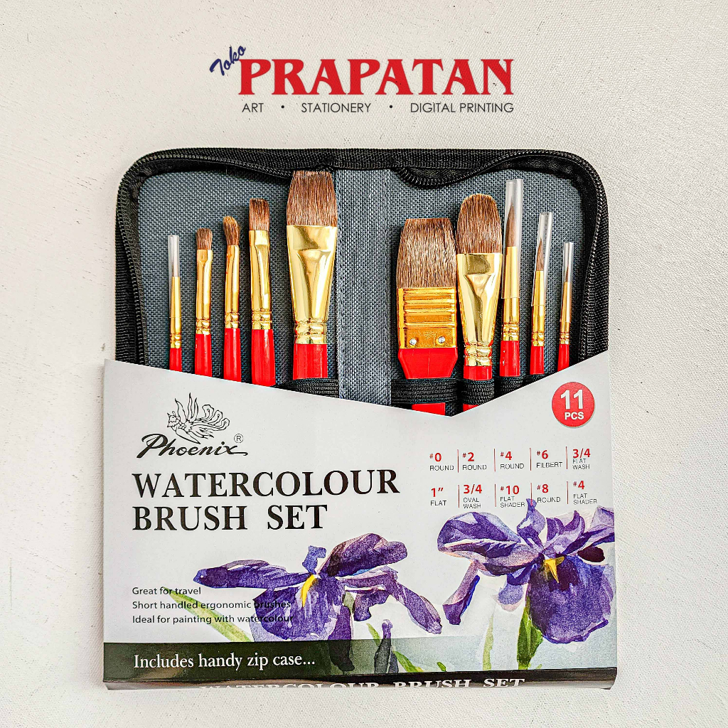

Phoenix Watercolor Brush Set 11pcs CWBPWS01