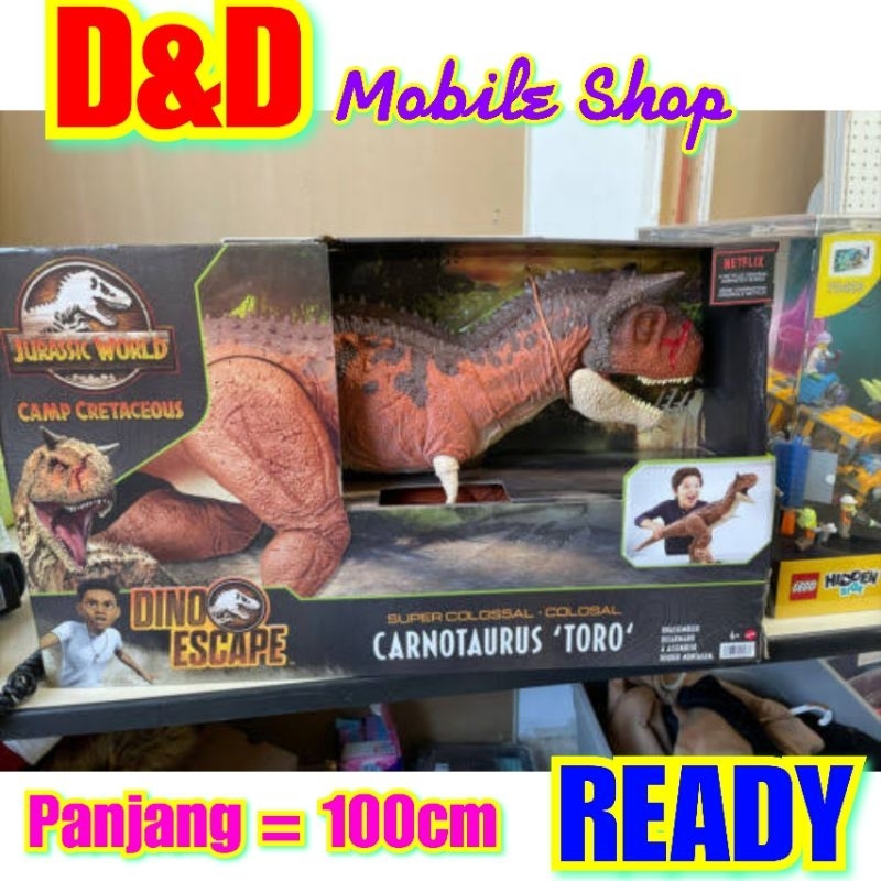 JURASSIC WORLD SUPER COLOSSAL CARNOTAURUS TORO DINOSAURUS SUPER BIG SIZE BESAR ORIGINAL MATTEL