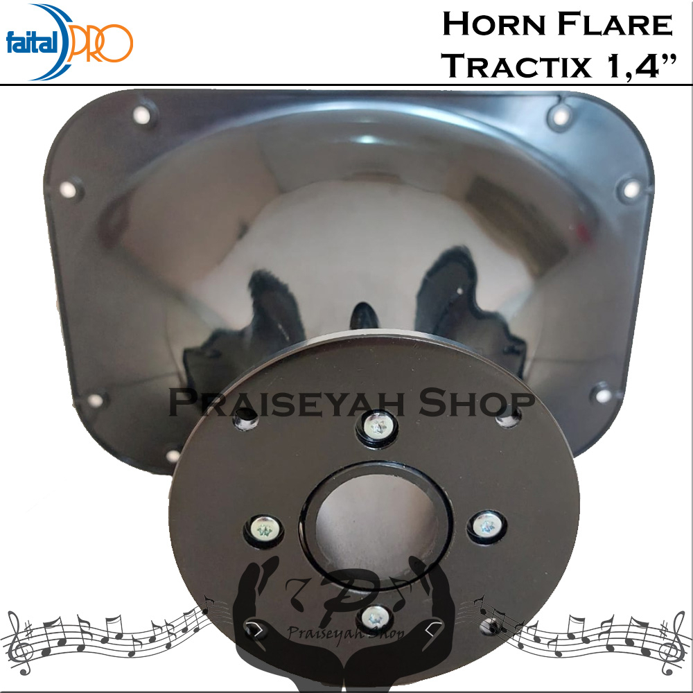 Faital Horn Flare Elliptical Tractrix 1,4 inch Speaker Komponen Throat
